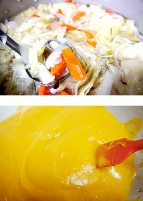 野菜たっぷりベジブロスのカボチャポタージュ